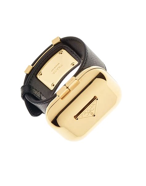 Saffiano leather Prada Vanity bracelet